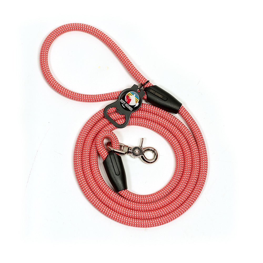 Classic Climbing Rope Dog Leash - Reds/Oranges