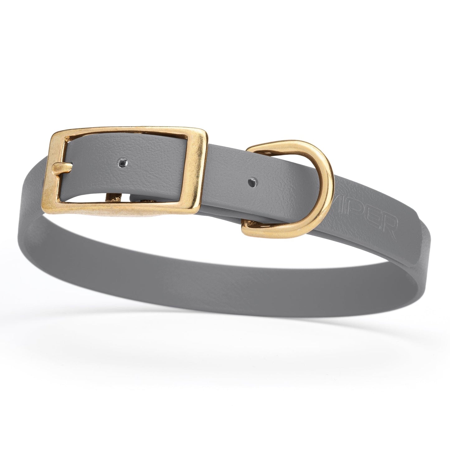 Viper Biothane Waterproof Dog Collar - Brass Hardware - Size M (15 to 18 inches)