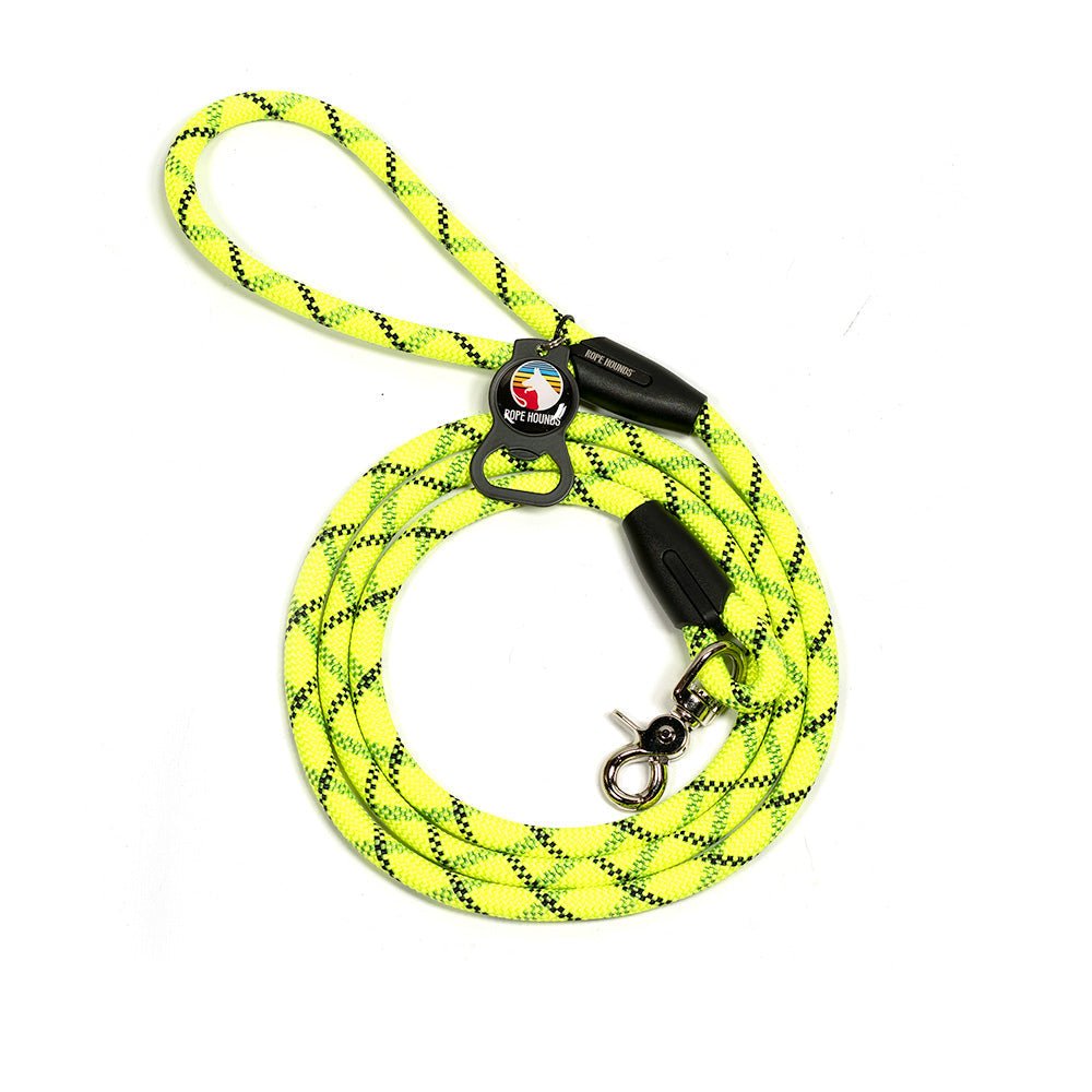 Classic Climbing Rope Dog Leashes - Greens/Yellows