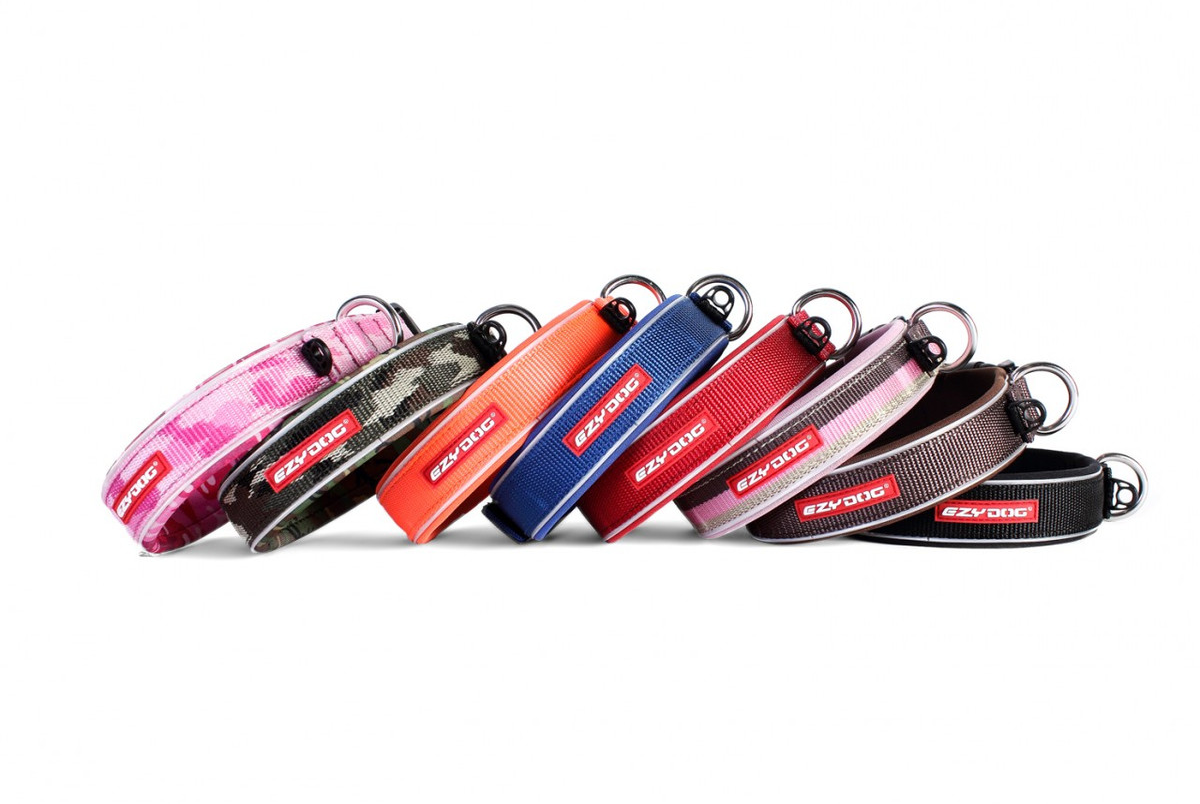 Neoprene water resistant dog collars with reflective striping and solid stainless steel anti rust d-ring leash attachment. read the results from our tests