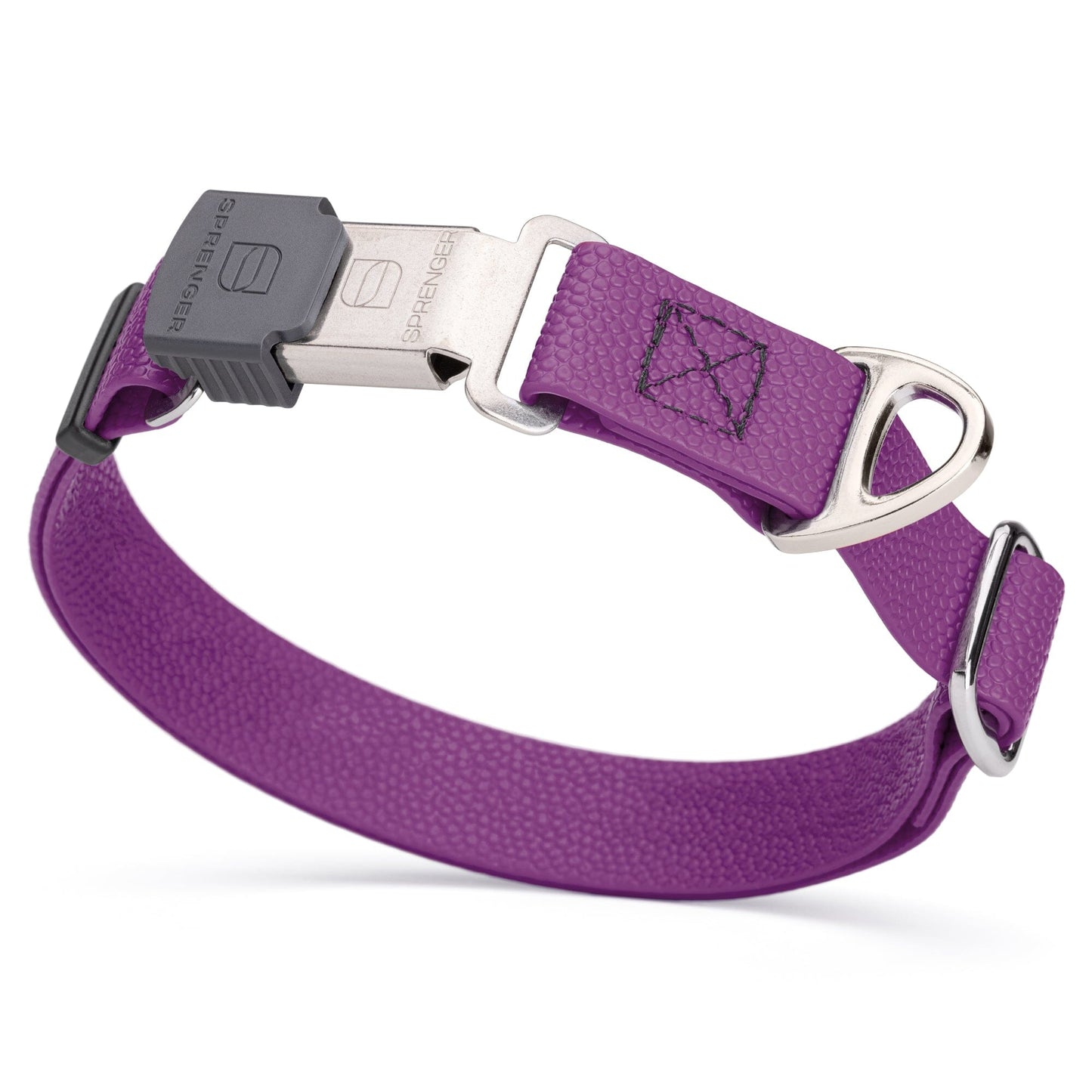 Waterproof Pebble Emboss Biothane Dog Collar with Herm Sprenger Stainless Steel ClicLock Buckle