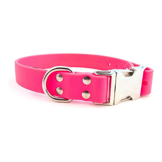 Sparky's Choice Waterproof Dog Collar Color: Pink, Size: 1" x 18"