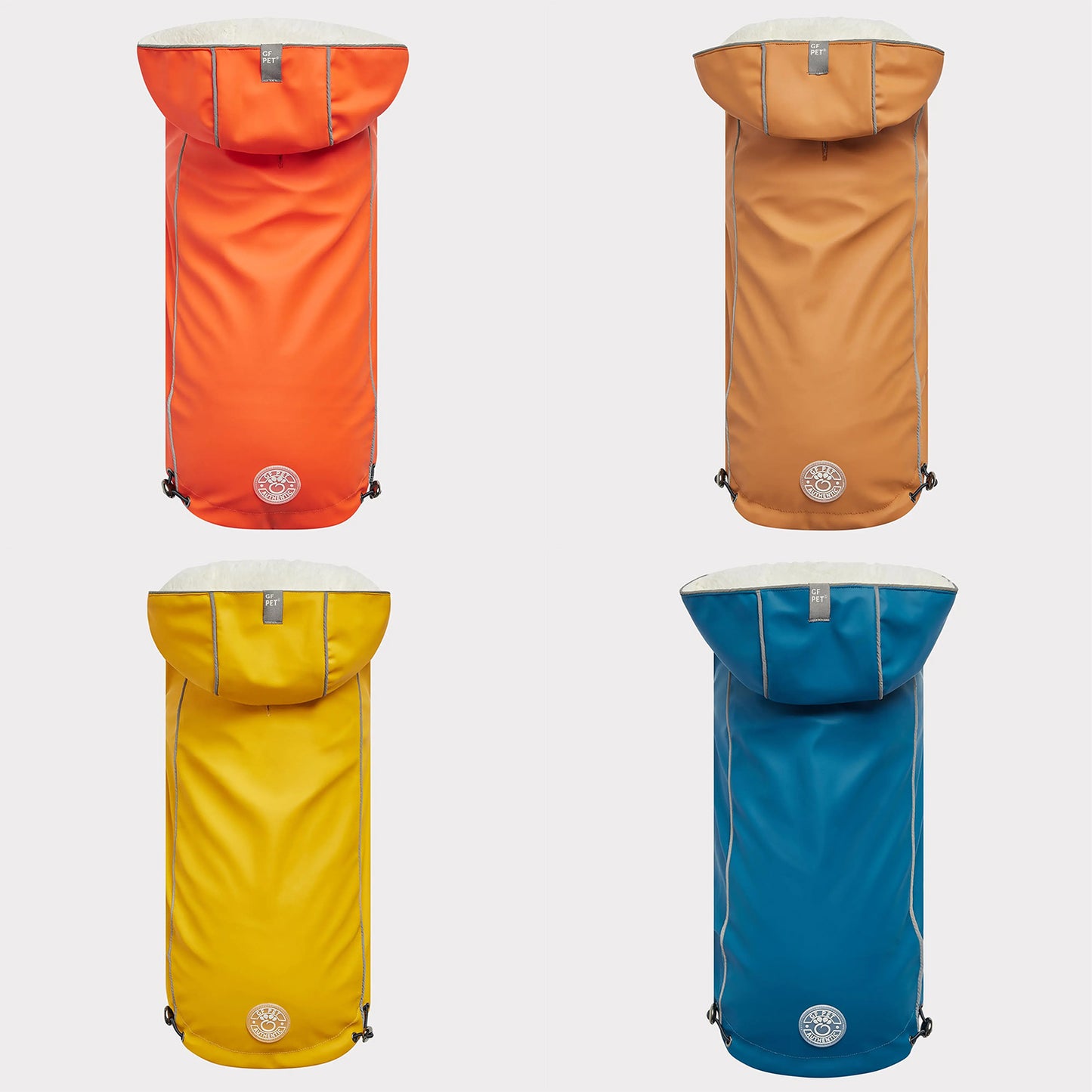 Insulated Waterproof Dog Winter Raincoat - Orange