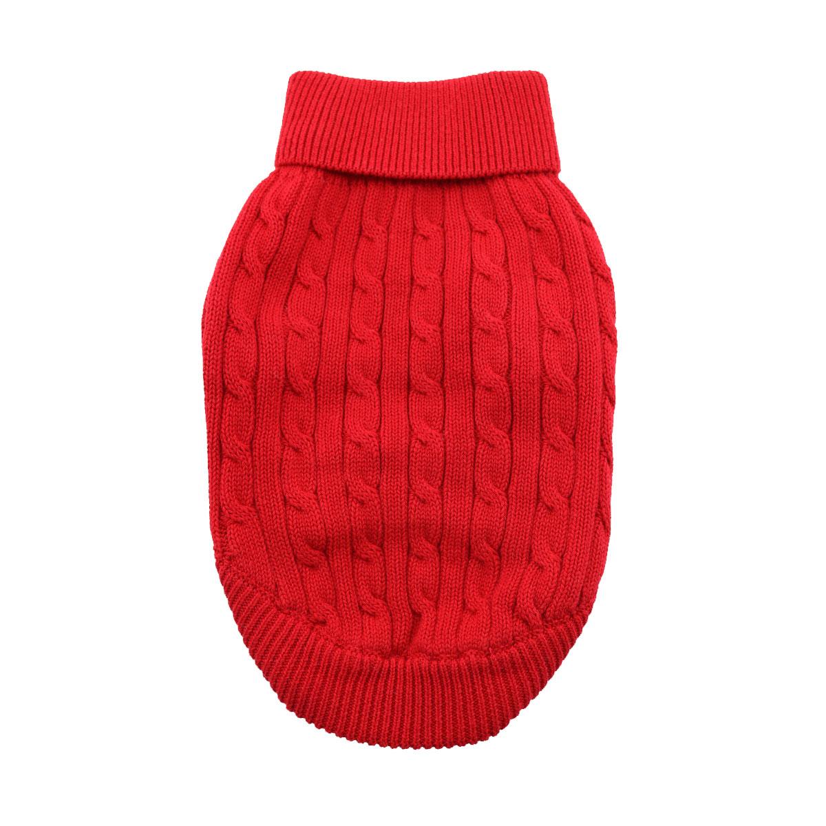 Combed Cotton Cable Knit Hypoallergenic Dog Sweaters