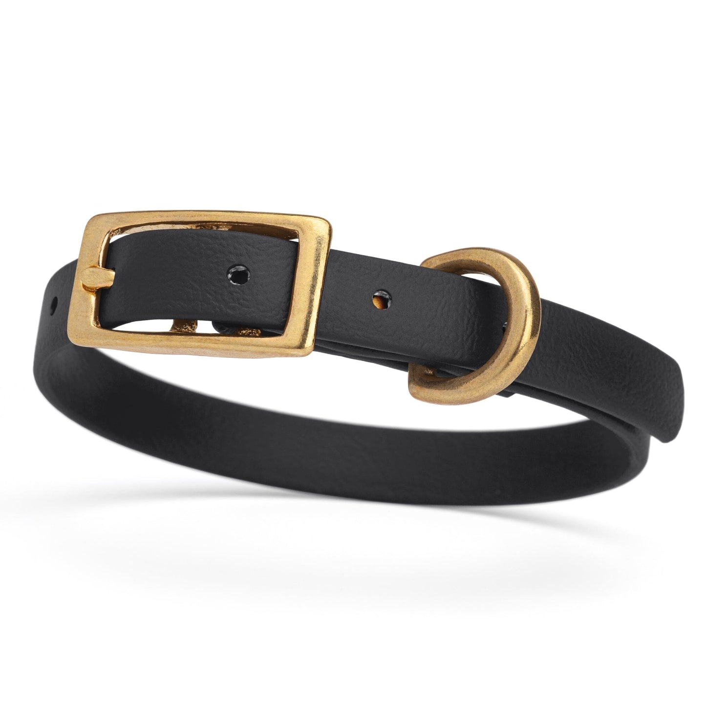 Biothane Waterproof Dog Collar - Brass Hardware - Size XS (9" - 12" Neck)
