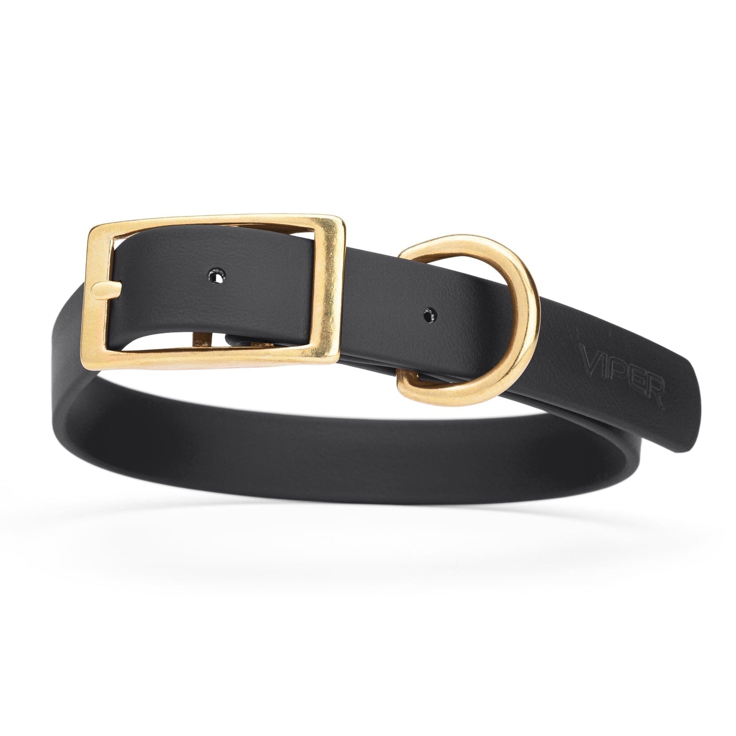 Viper Biothane Waterproof Dog Collar - Brass Hardware - Size XL (22 to 25 inches)