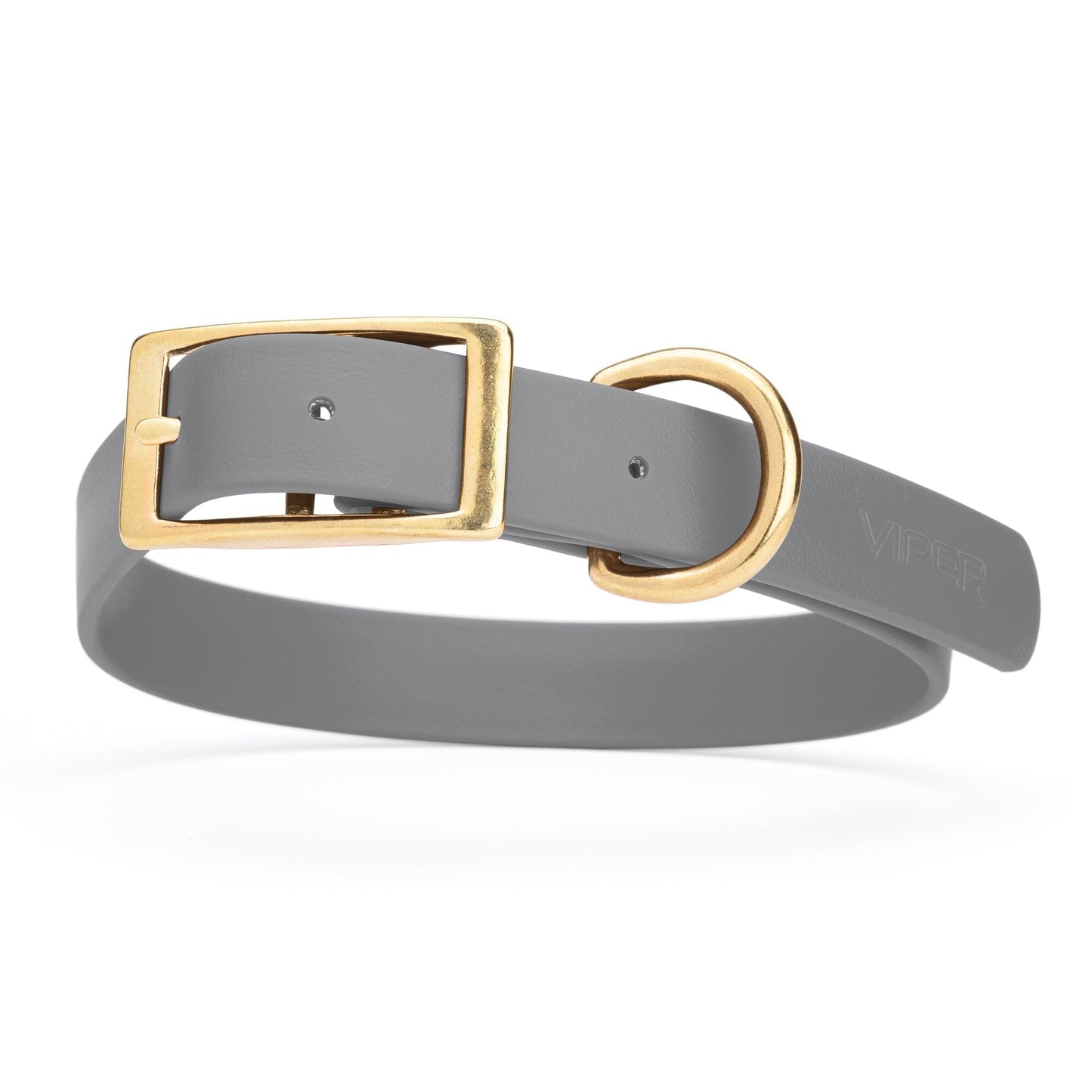 Viper Biothane Waterproof Dog Collar - Brass Hardware - Size XL (22 to 25 inches)