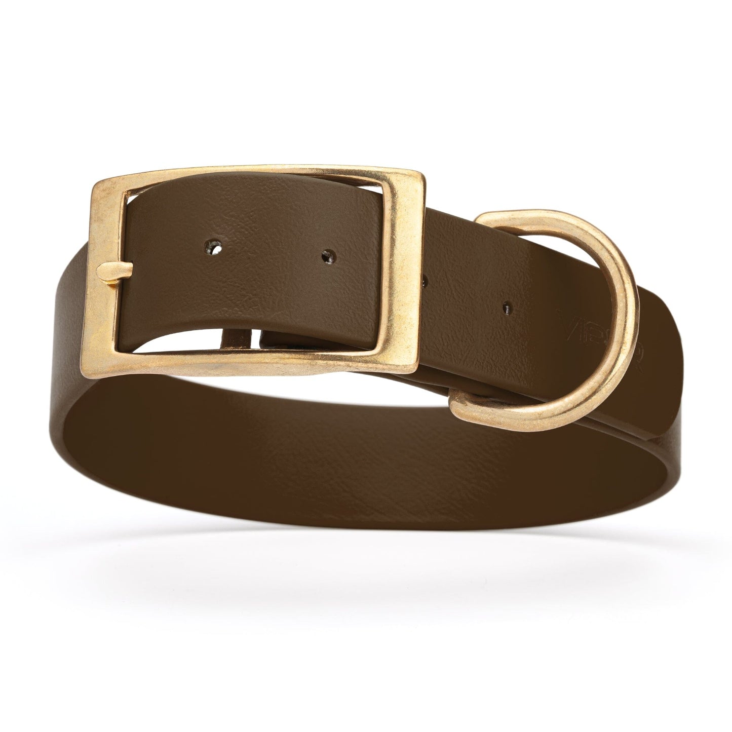 Viper Biothane Waterproof Dog Collar - Brass Hardware - 1.5in Wide, Size L (16 to 20 inches)