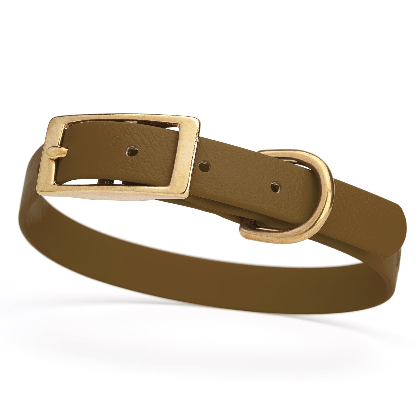 Viper Biothane Waterproof Dog Collar - Brass Hardware - Size S (12 to 15 inches)