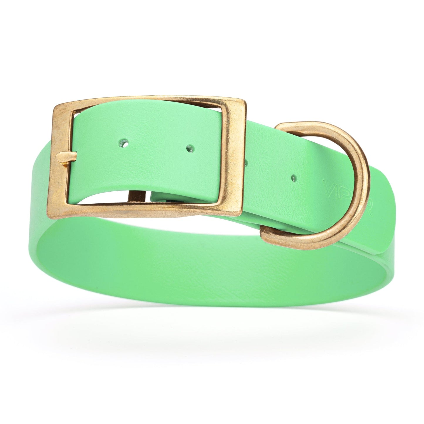 Viper Biothane Waterproof Dog Collar - Brass Hardware - 1.5in Wide, Size XL (20 to 24 inches)