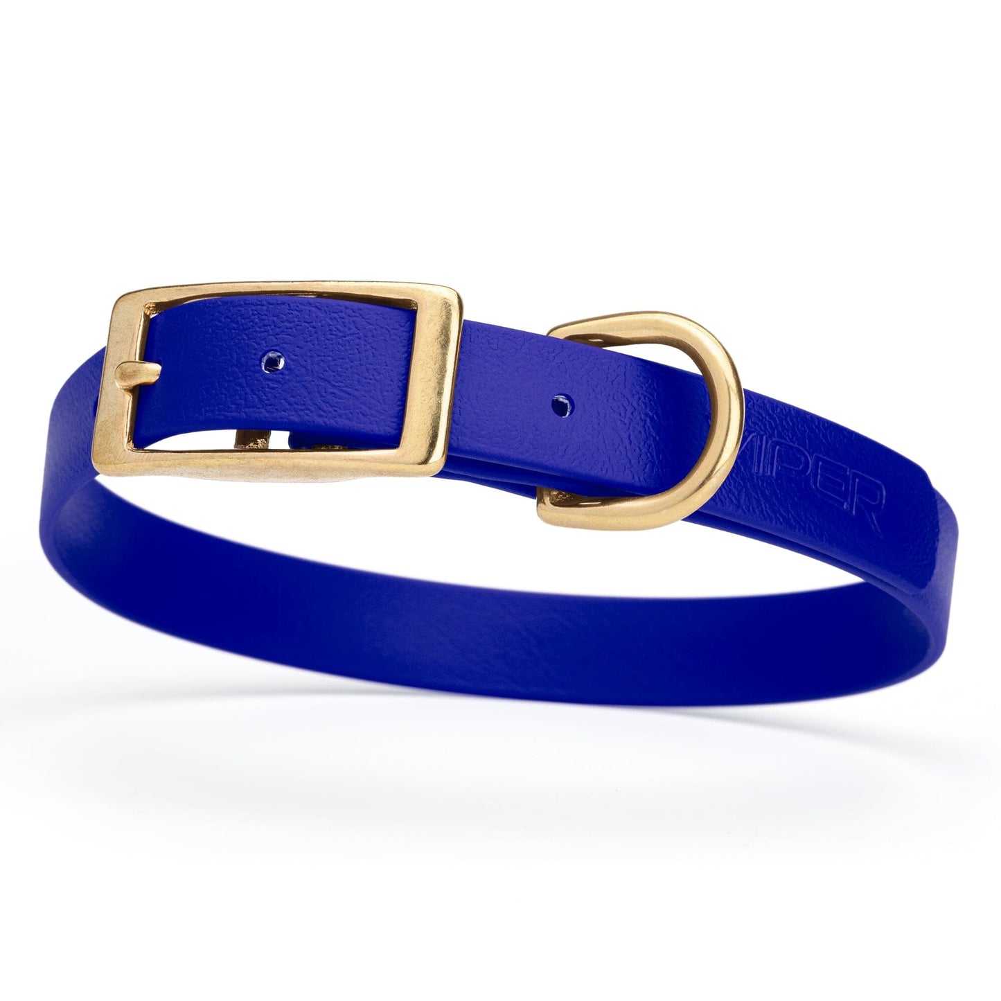 Viper Biothane Waterproof Dog Collar - Brass Hardware - Size M (15 to 18 inches)