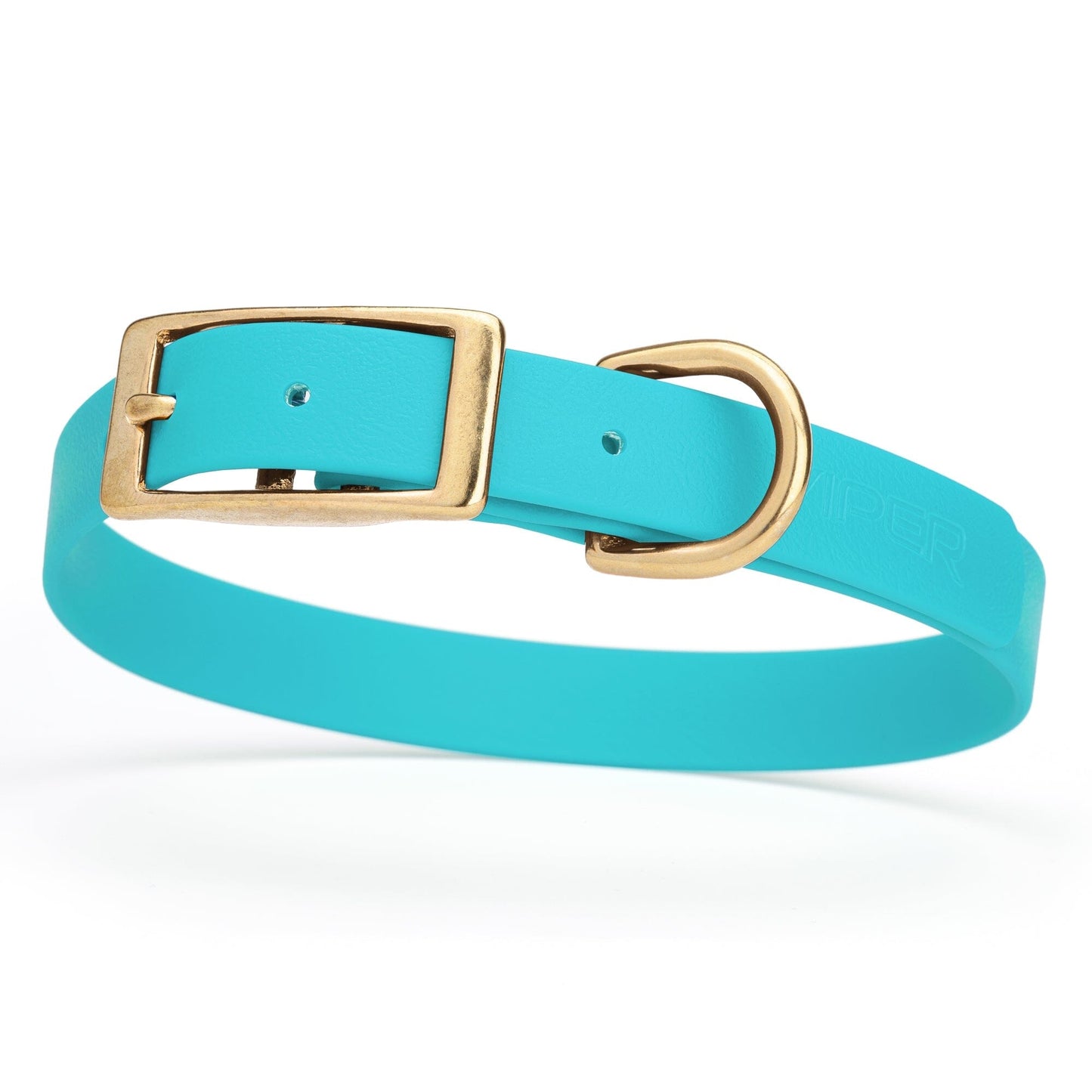Viper Biothane Waterproof Dog Collar - Brass Hardware - Size M (15 to 18 inches)