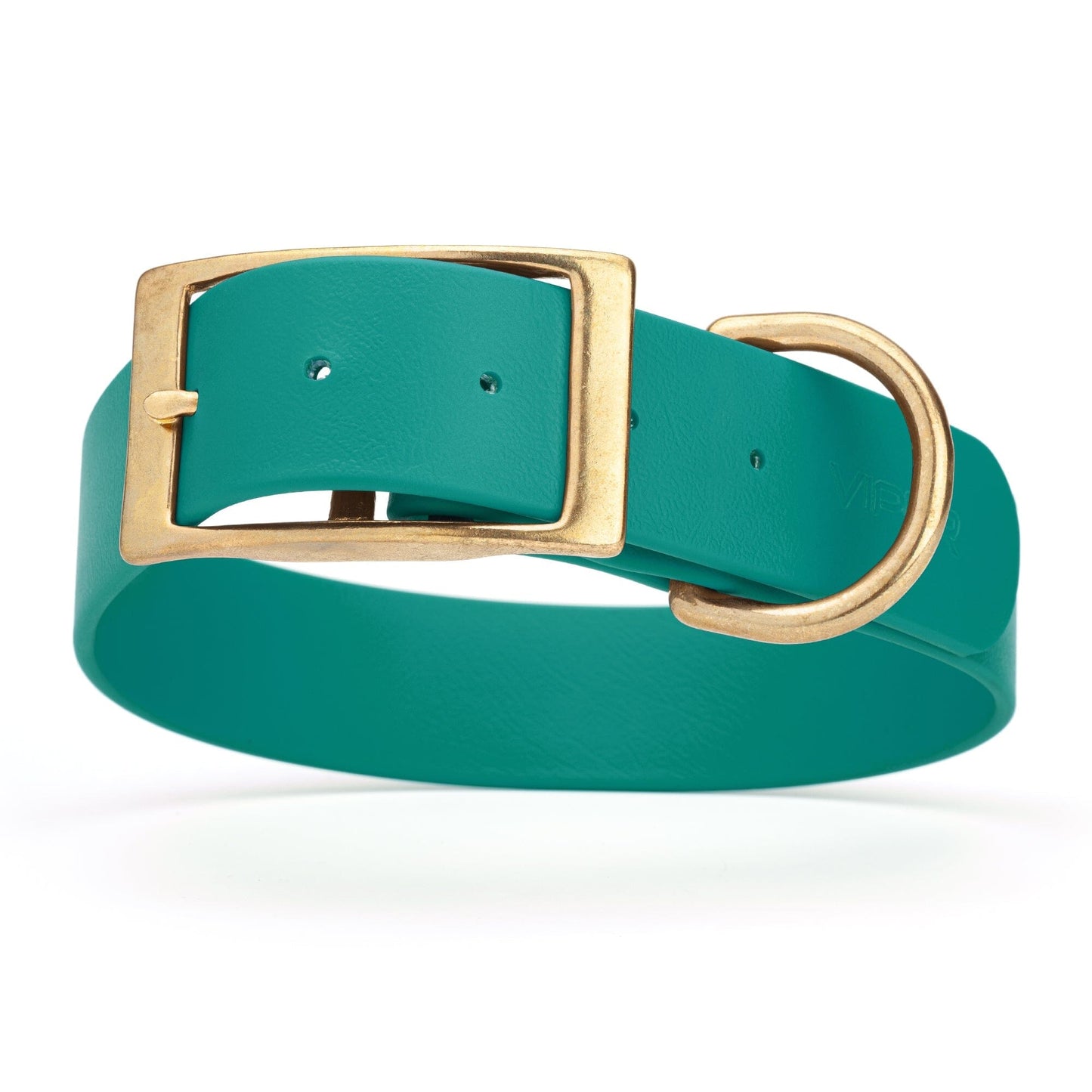 Viper Biothane Waterproof Dog Collar - Brass Hardware - 1.5in Wide, Size XL (20 to 24 inches)