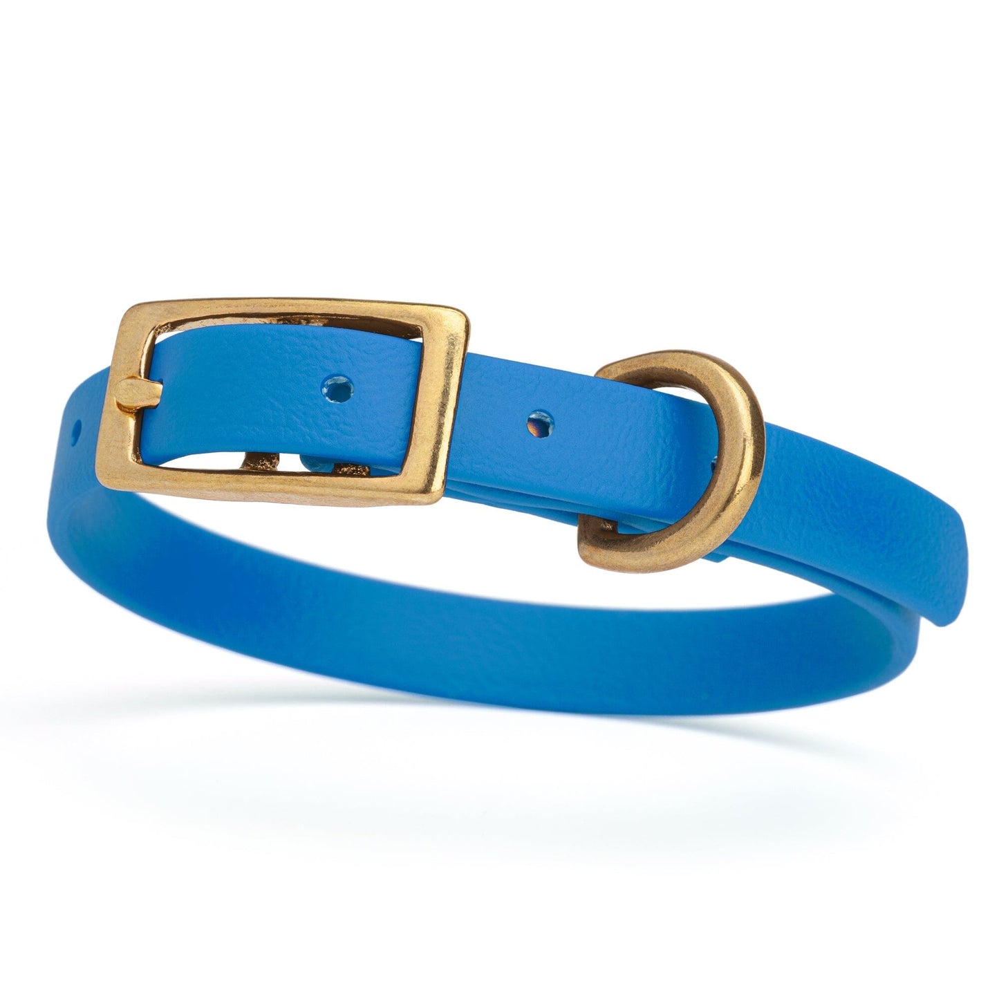 Viper Biothane Waterproof Dog Collar - Brass Hardware - Size XS (9 to 12 inches)