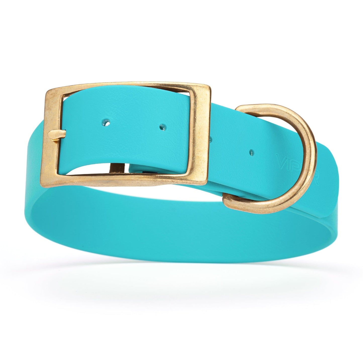 Viper Biothane Waterproof Dog Collar - Brass Hardware - 1.5in Wide, Size XL (20 to 24 inches)