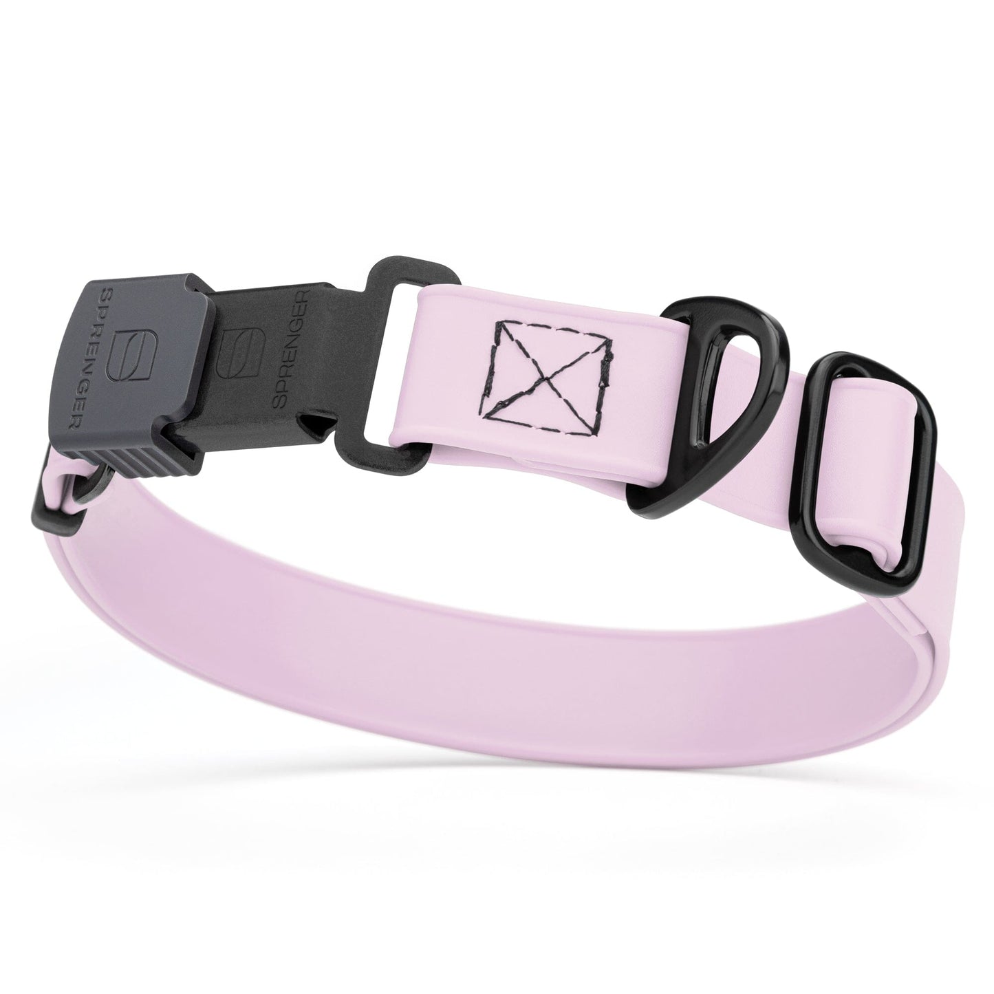 light purple adjustable waterproof biothane dog collar with stainless steel buckle – stink proof, made in usa, durable pet collar for active dogs