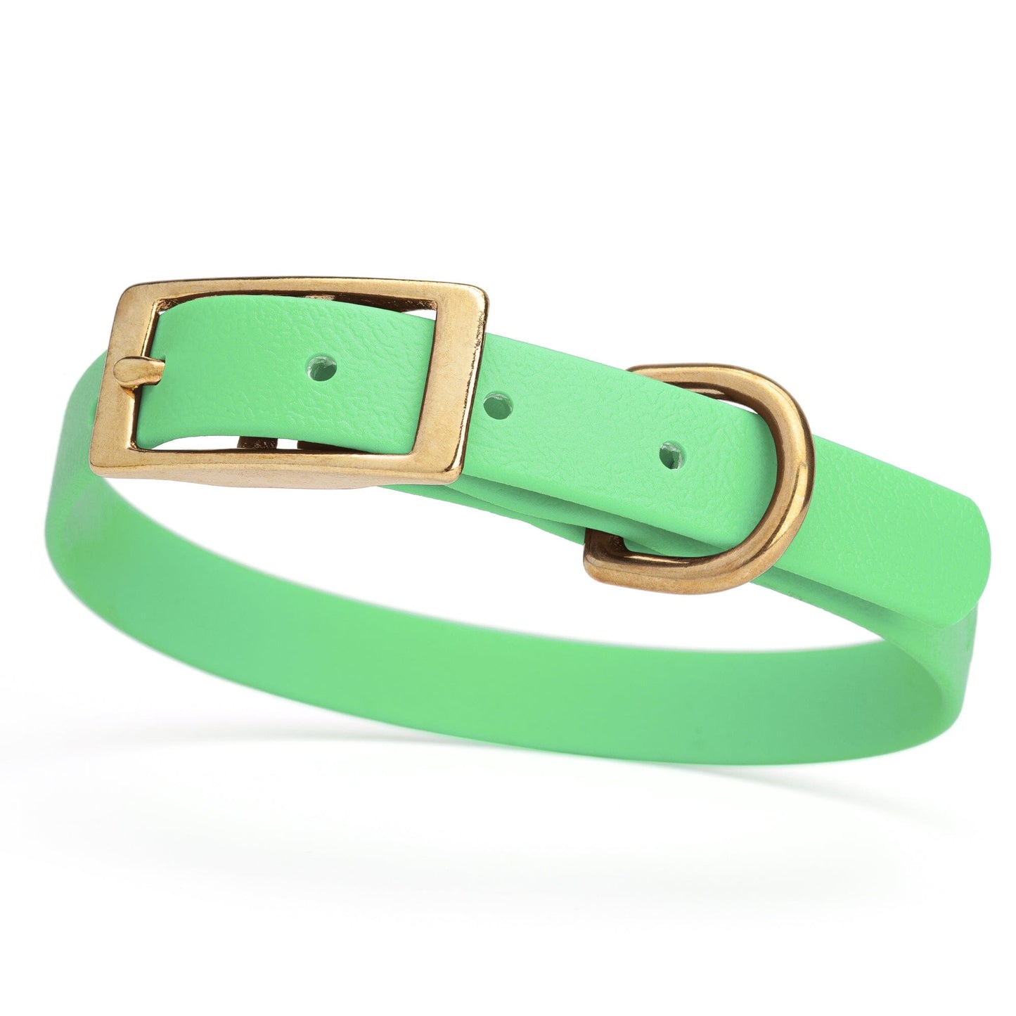 Viper Biothane Waterproof Dog Collar - Brass Hardware - Size S (12 to 15 inches)
