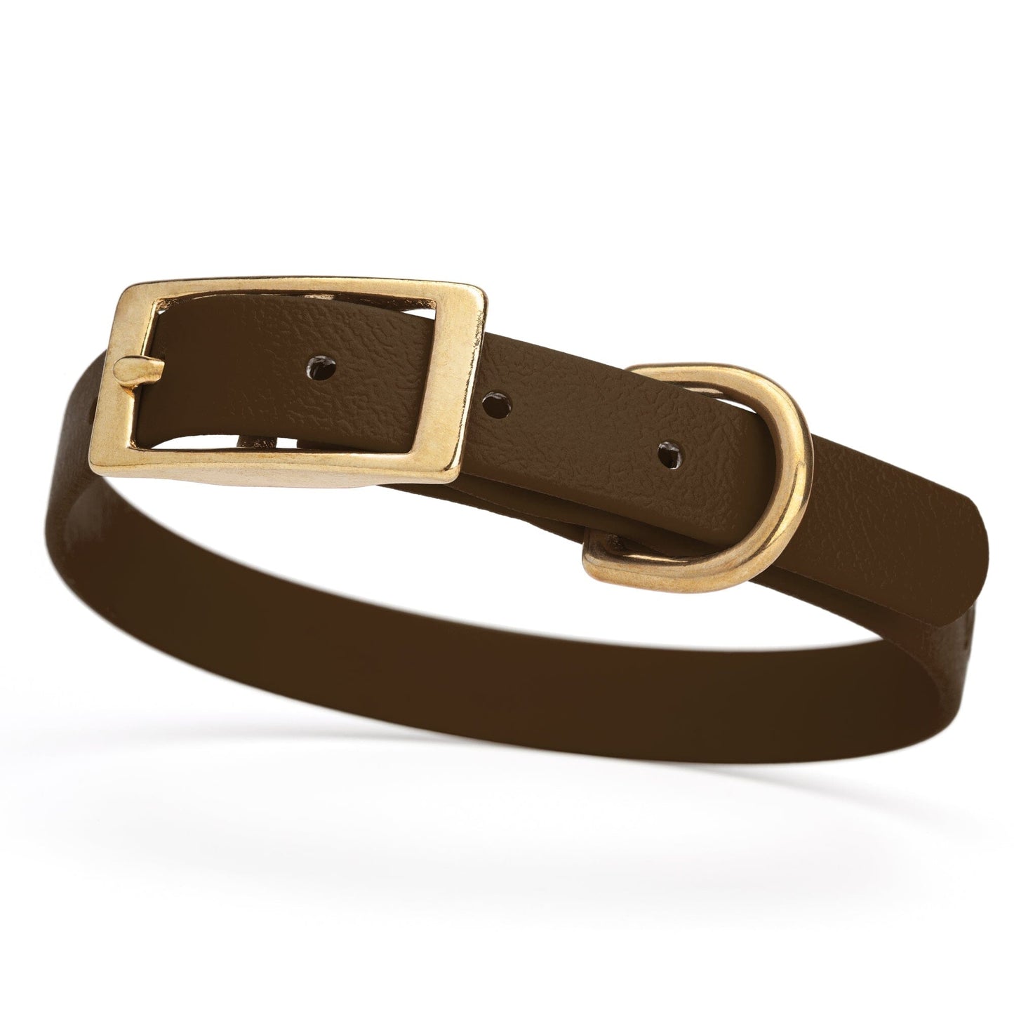 Viper Biothane Waterproof Dog Collar - Brass Hardware - Size S (12 to 15 inches)