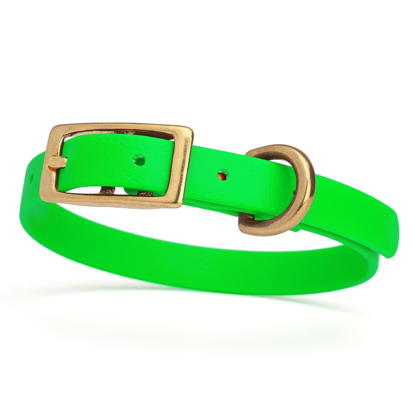 Viper Biothane Waterproof Dog Collar - Brass Hardware - Size XS (9 to 12 inches)