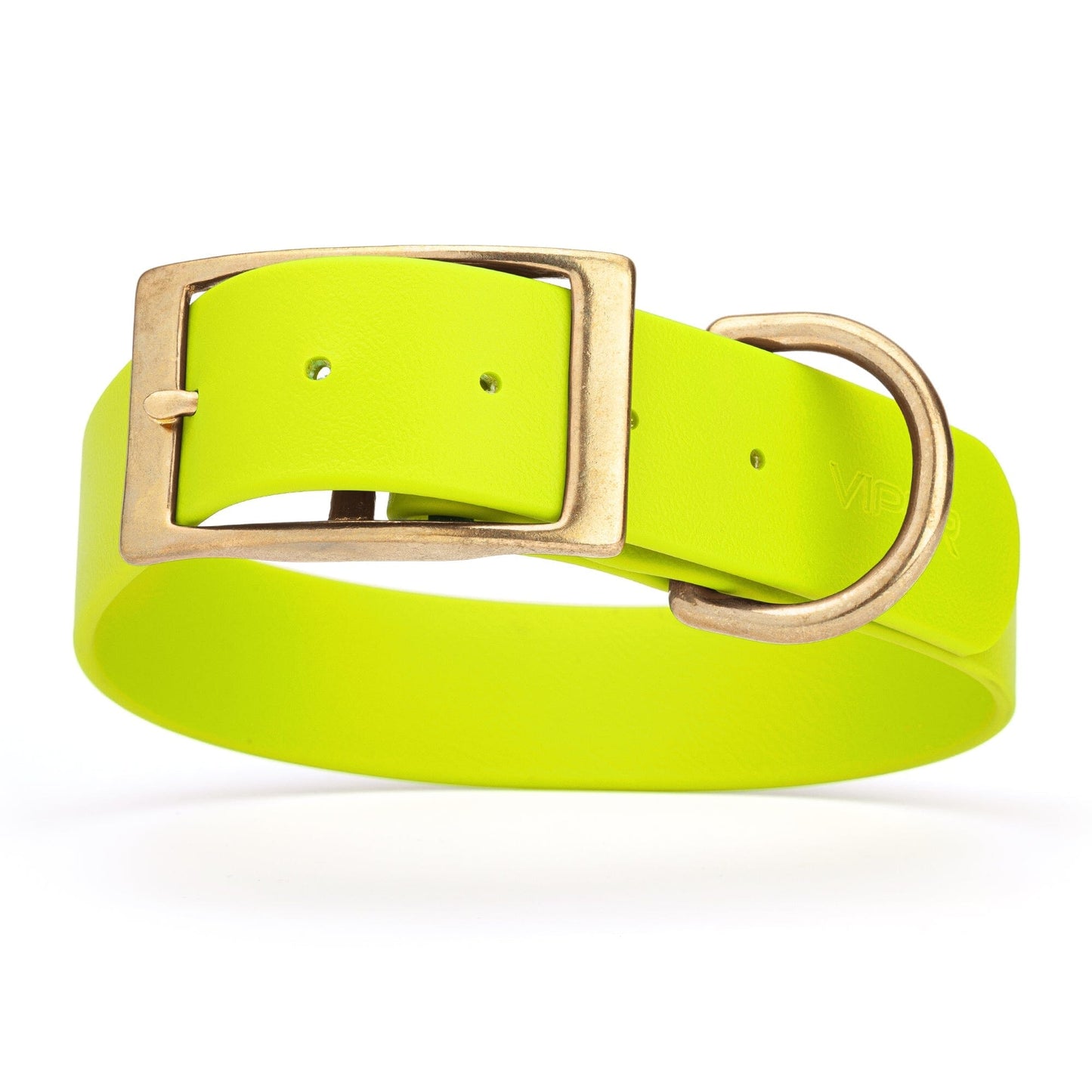 Viper Biothane Waterproof Dog Collar - Brass Hardware - 1.5in Wide, Size XXL (24 to 28 inches)