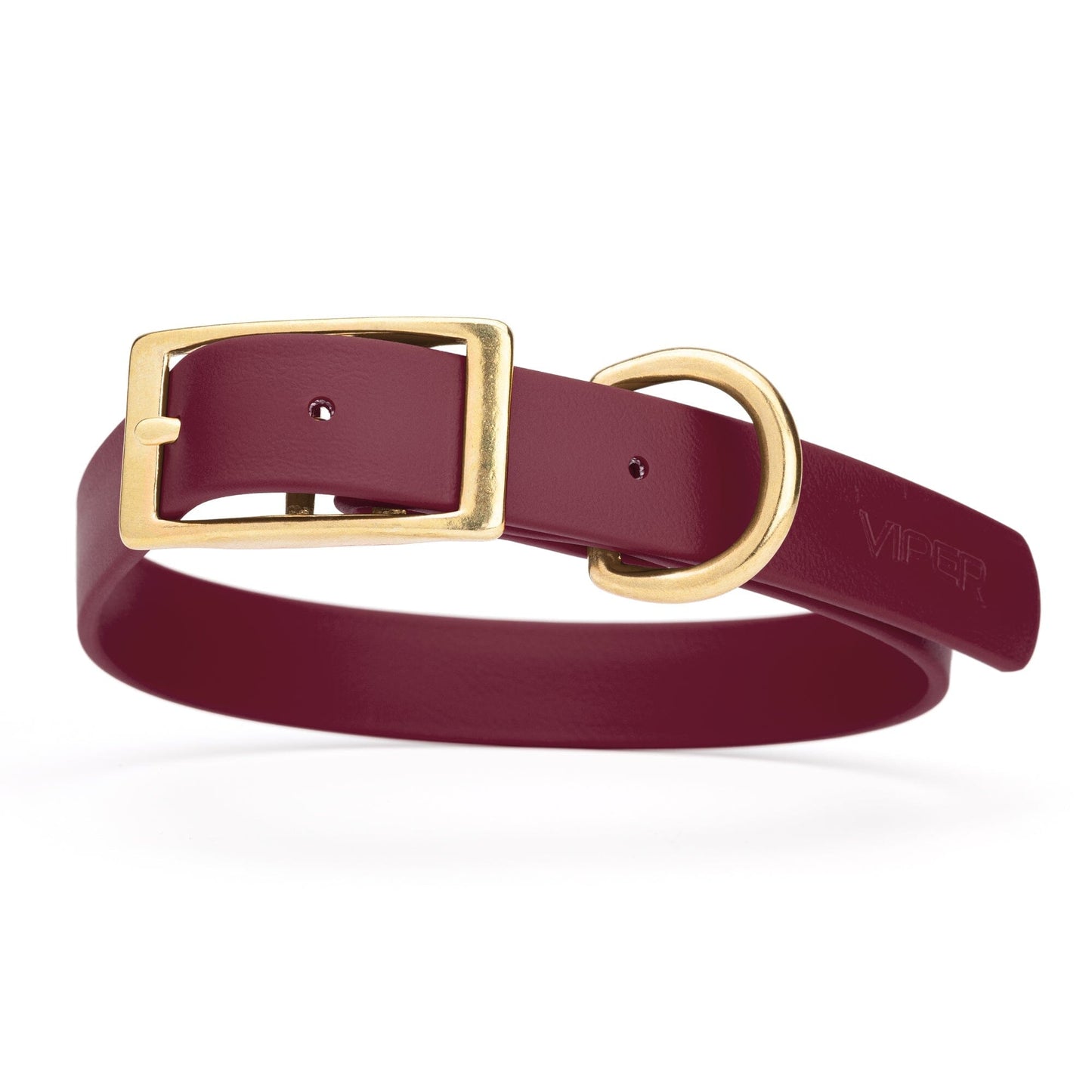 Viper Biothane Waterproof Dog Collar - Brass Hardware - Size XL (22 to 25 inches)