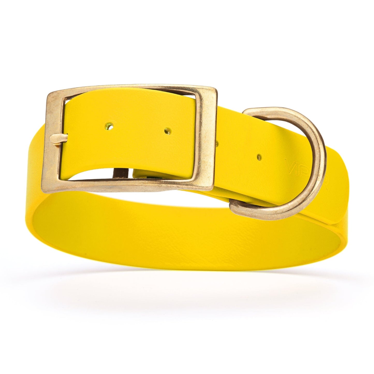 Viper Biothane Waterproof Dog Collar - Brass Hardware - 1.5in Wide, Size XL (20 to 24 inches)