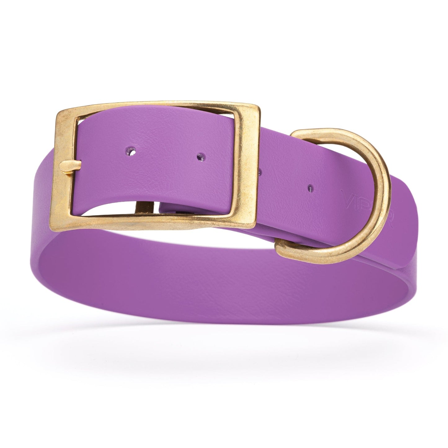 Viper Biothane Waterproof Dog Collar - Brass Hardware - 1.5in Wide, Size XL (20 to 24 inches)