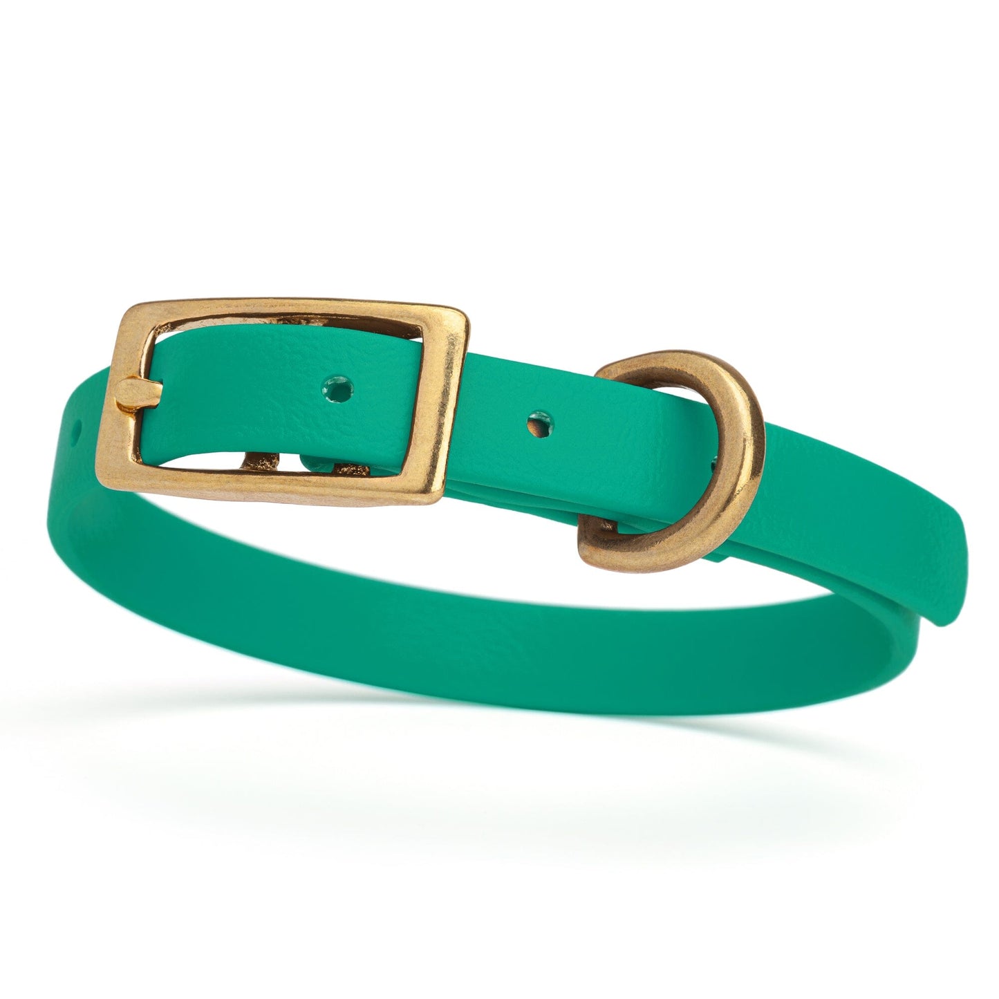 Viper Biothane Waterproof Dog Collar - Brass Hardware - Size XS (9 to 12 inches)