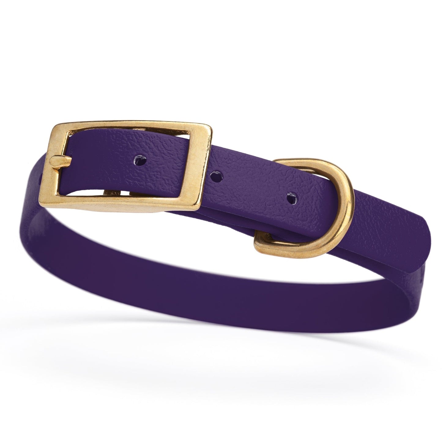Viper Biothane Waterproof Dog Collar - Brass Hardware - Size S (12 to 15 inches)