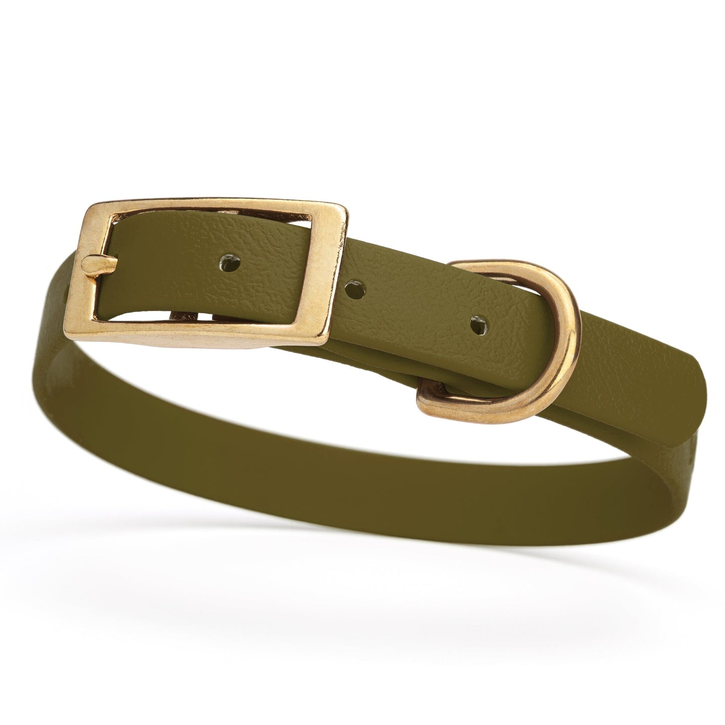 Viper Biothane Waterproof Dog Collar - Brass Hardware - Size S (12 to 15 inches)