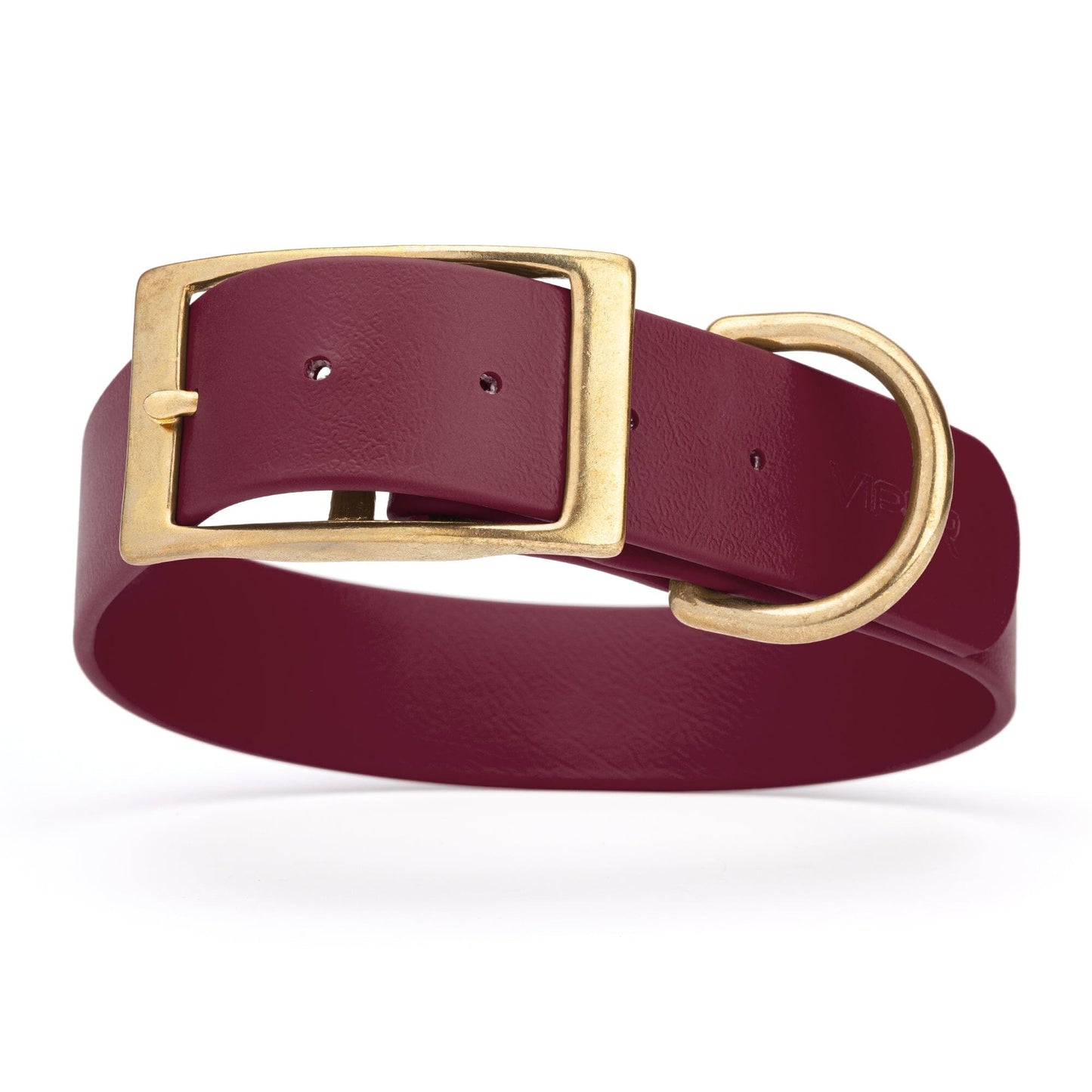 Viper Biothane Waterproof Dog Collar - Brass Hardware - 1.5in Wide, Size XXL (24 to 28 inches)