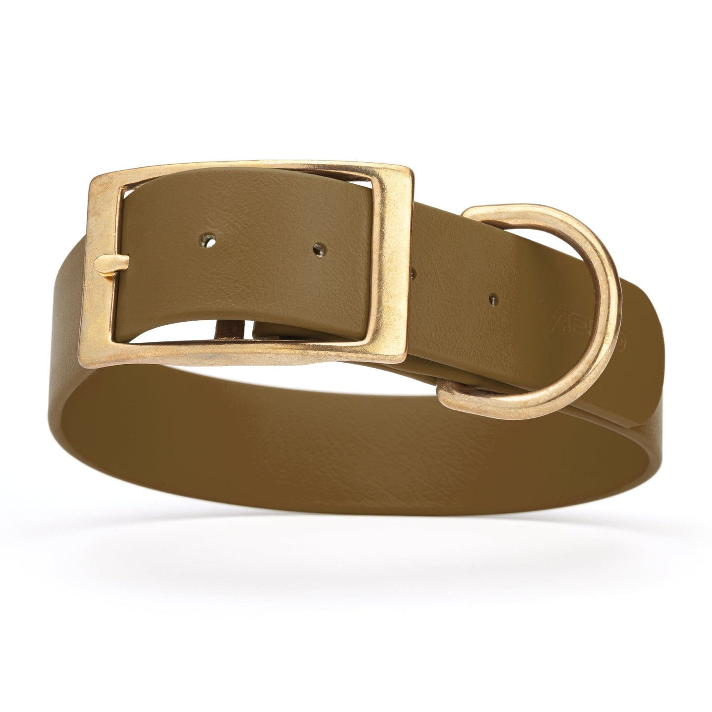 Viper Biothane Waterproof Dog Collar - Brass Hardware - 1.5in Wide, Size L (16 to 20 inches)