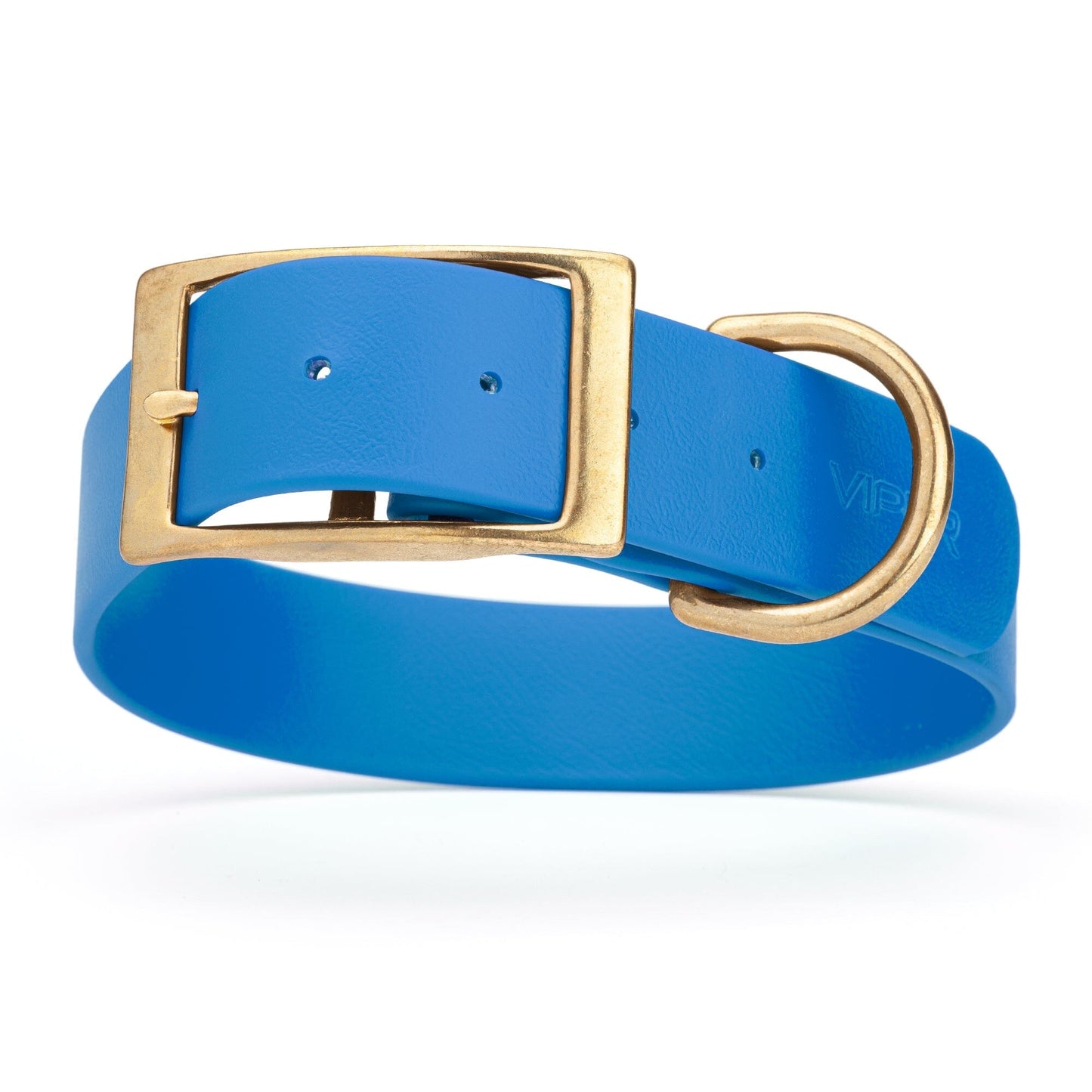 Viper Biothane Waterproof Dog Collar - Brass Hardware - 1.5in Wide, Size XL (20 to 24 inches)