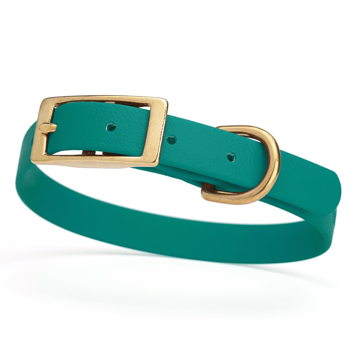 Viper Biothane Waterproof Dog Collar - Brass Hardware - Size S (12 to 15 inches)