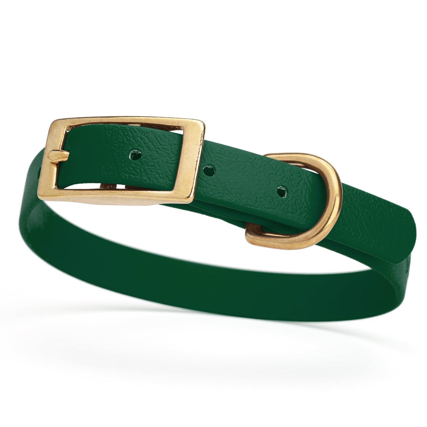 Viper Biothane Waterproof Dog Collar - Brass Hardware - Size S (12 to 15 inches)