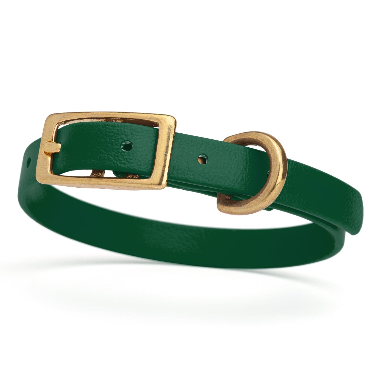Viper Biothane Waterproof Dog Collar - Brass Hardware - Size XS (9 to 12 inches)
