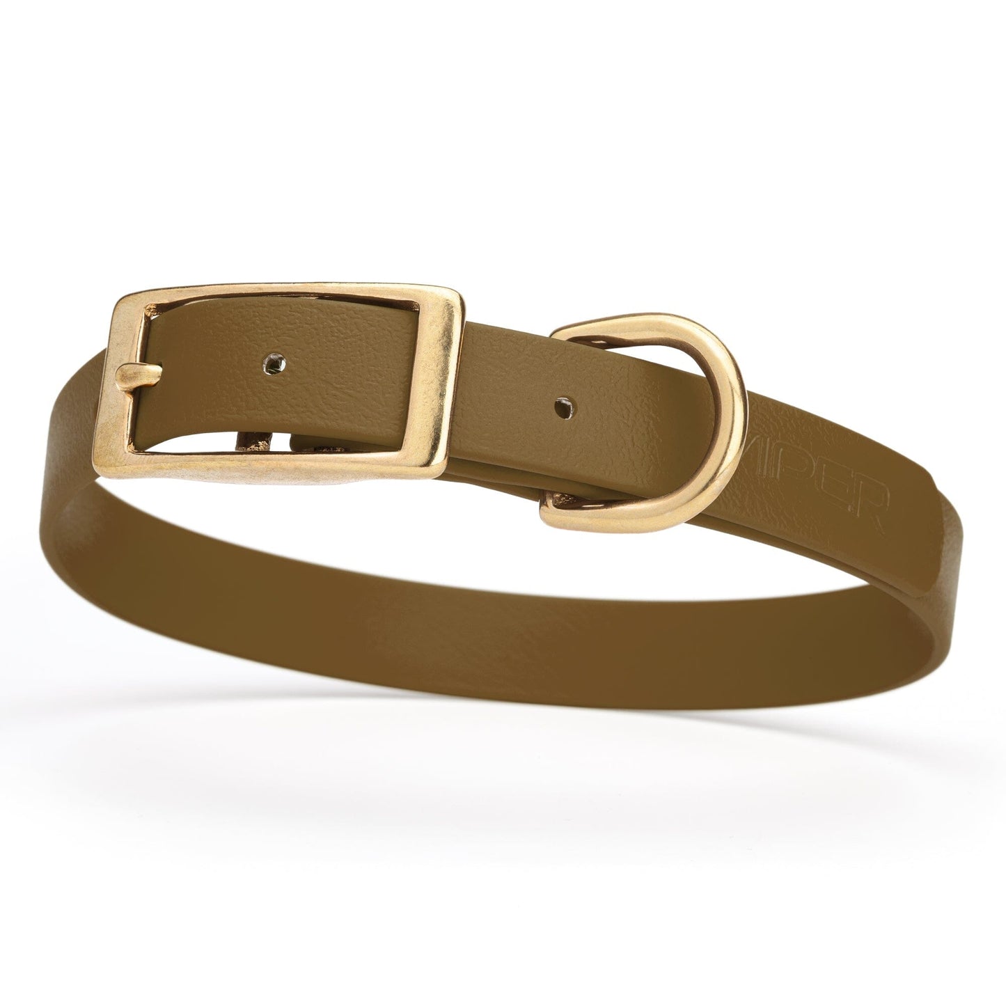 Viper Biothane Waterproof Dog Collar - Brass Hardware - Size M (15 to 18 inches)