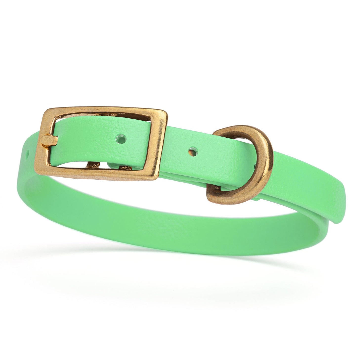 Viper Biothane Waterproof Dog Collar - Brass Hardware - Size XS (9 to 12 inches)