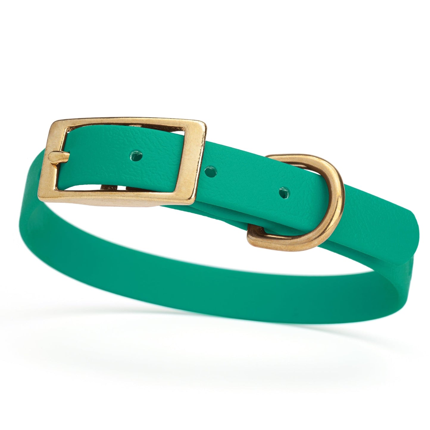 Viper Biothane Waterproof Dog Collar - Brass Hardware - Size S (12 to 15 inches)