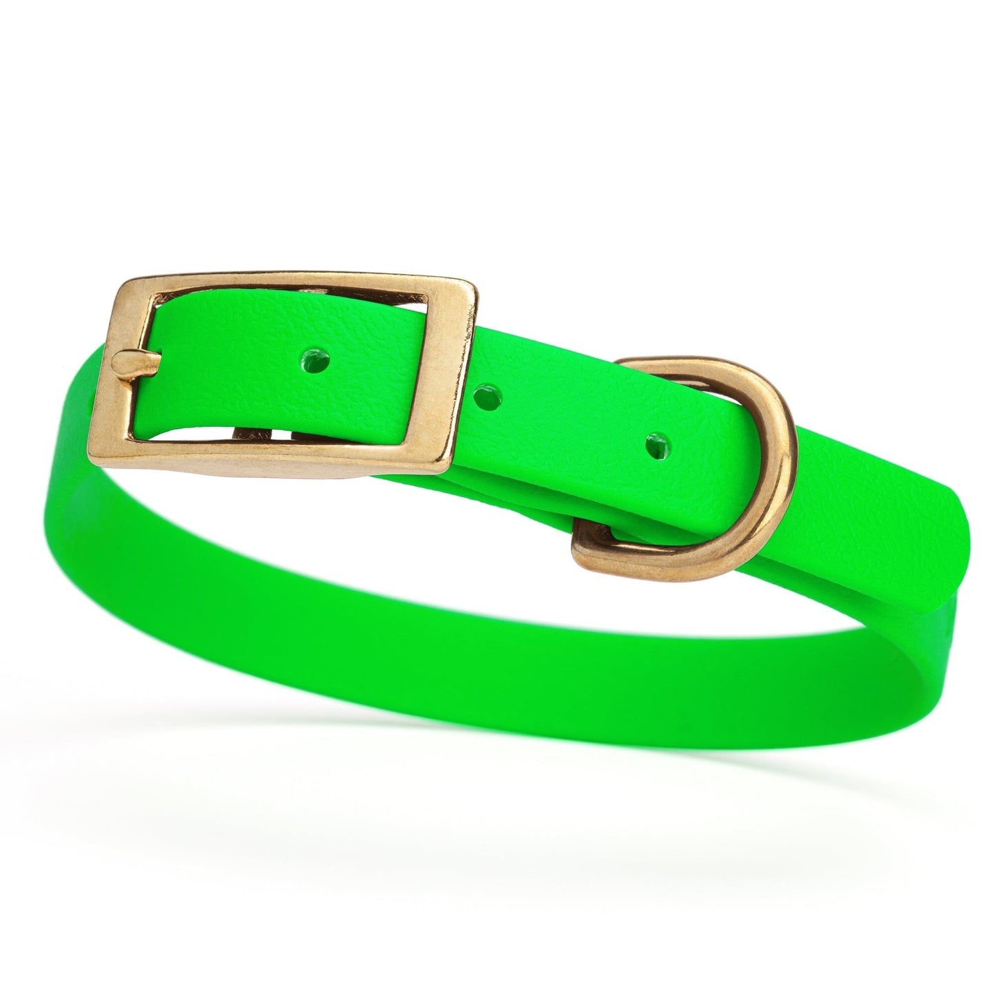 Viper Biothane Waterproof Dog Collar - Brass Hardware - Size S (12 to 15 inches)