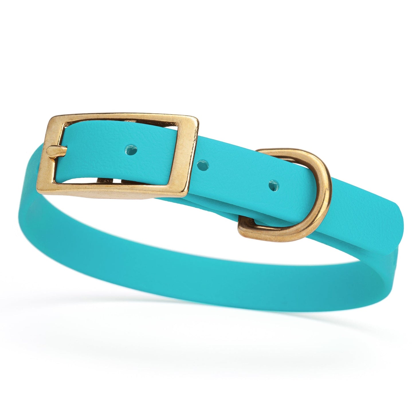 Viper Biothane Waterproof Dog Collar - Brass Hardware - Size S (12 to 15 inches)