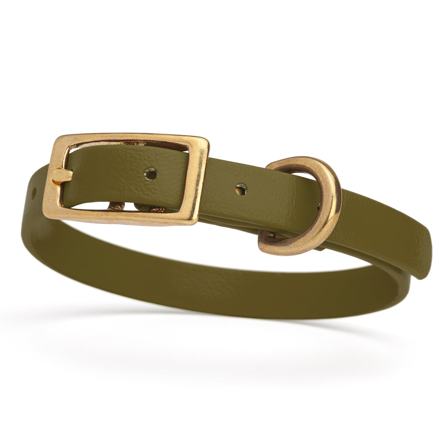 Biothane Waterproof Dog Collar - Brass Hardware - Size XS (9" - 12" Neck)