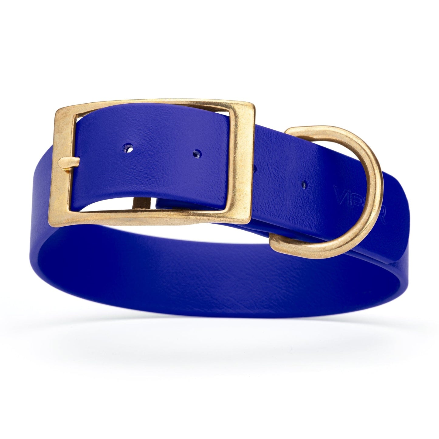 Viper Biothane Waterproof Dog Collar - Brass Hardware - 1.5in Wide, Size XL (20 to 24 inches)