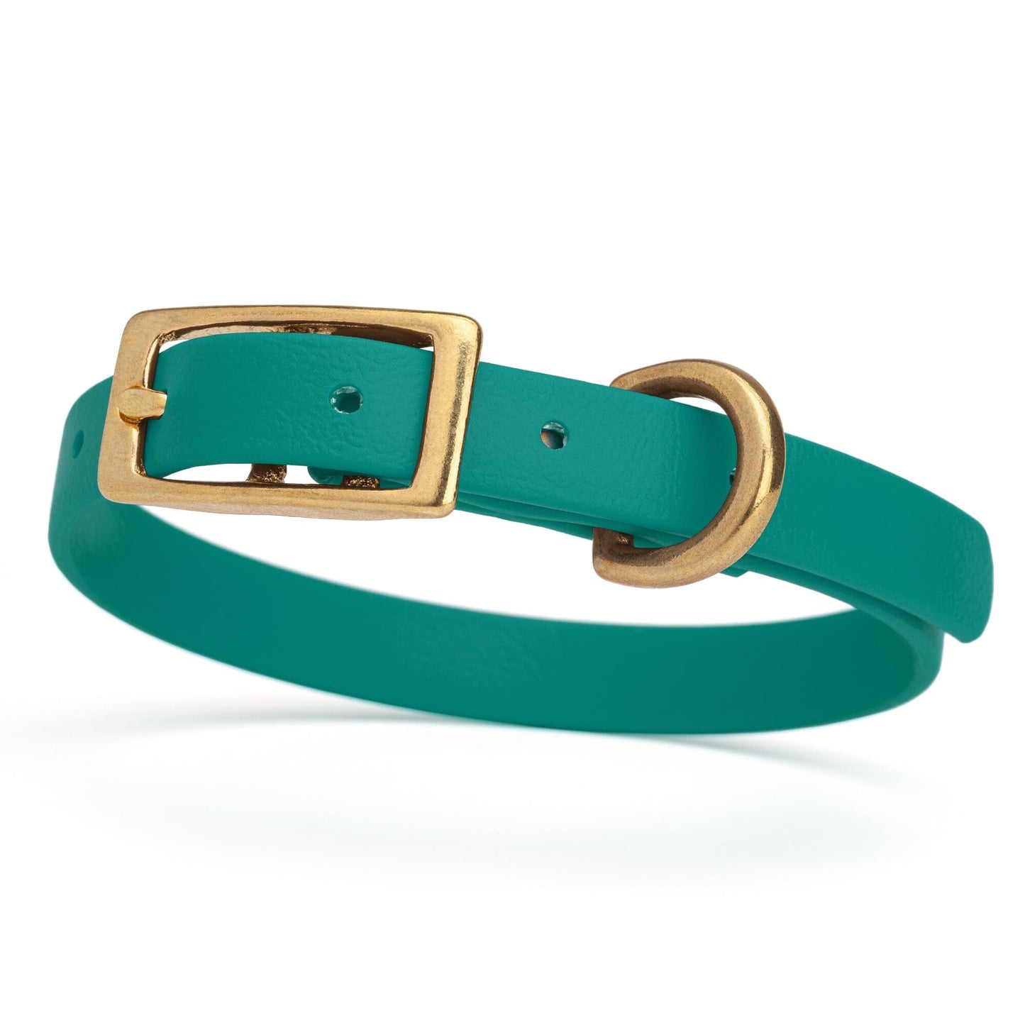 Viper Biothane Waterproof Dog Collar - Brass Hardware - Size XS (9 to 12 inches)