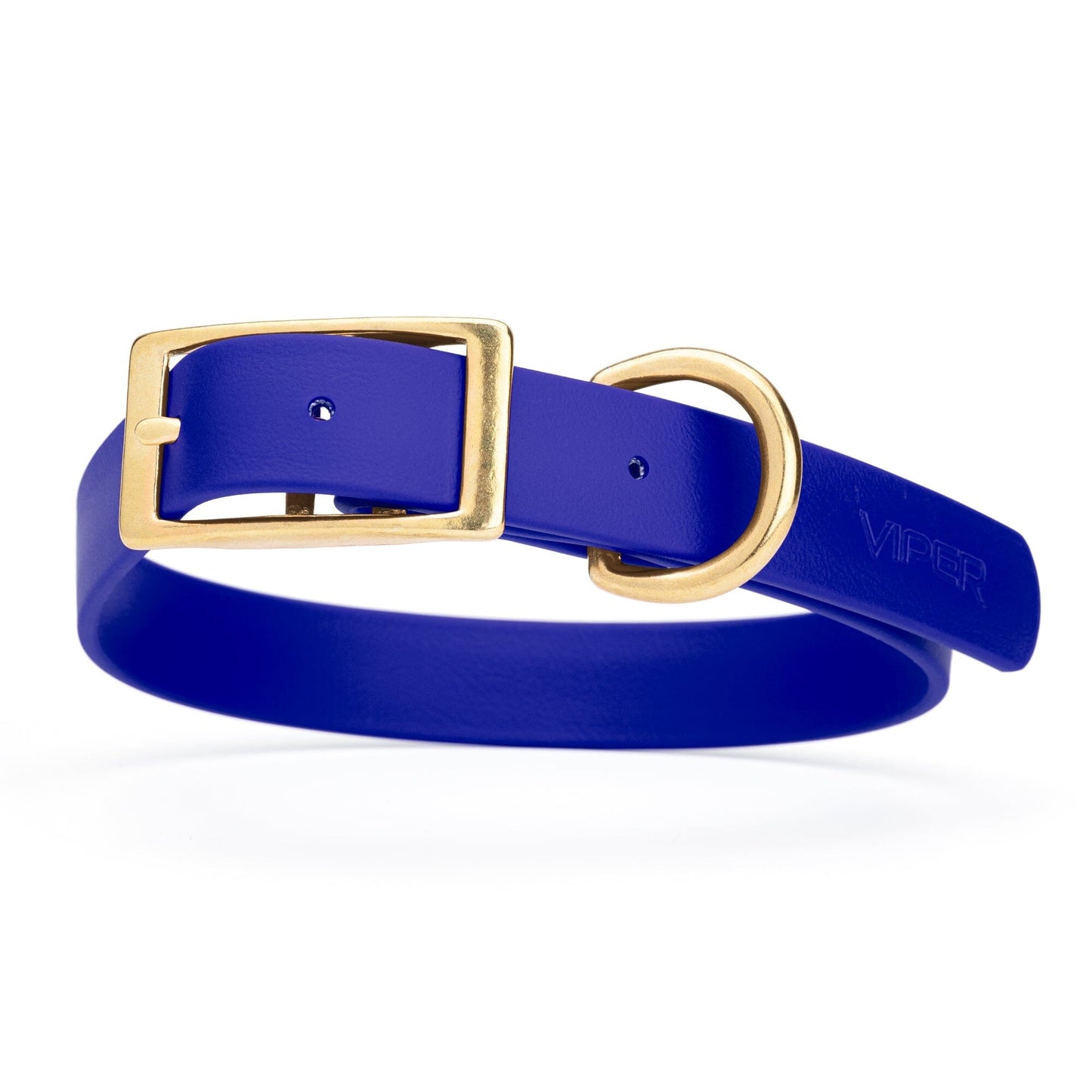 Viper Biothane Waterproof Dog Collar - Brass Hardware - Size XL (22 to 25 inches)