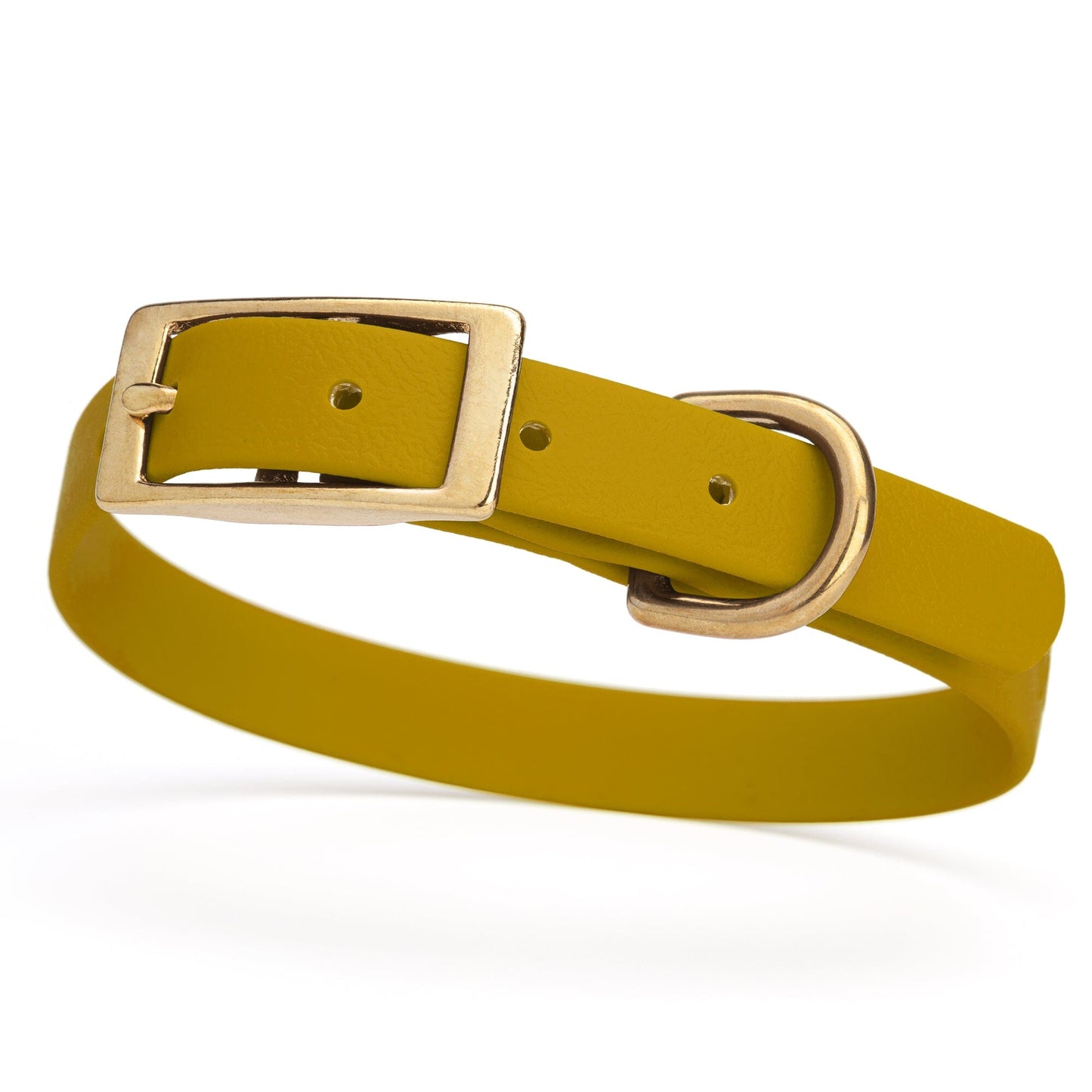 Viper Biothane Waterproof Dog Collar - Brass Hardware - Size S (12 to 15 inches)