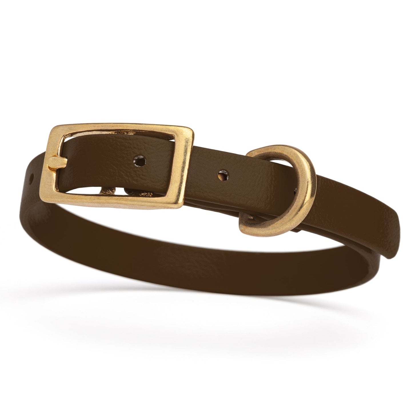 Viper Biothane Waterproof Dog Collar - Brass Hardware - Size XS (9 to 12 inches)