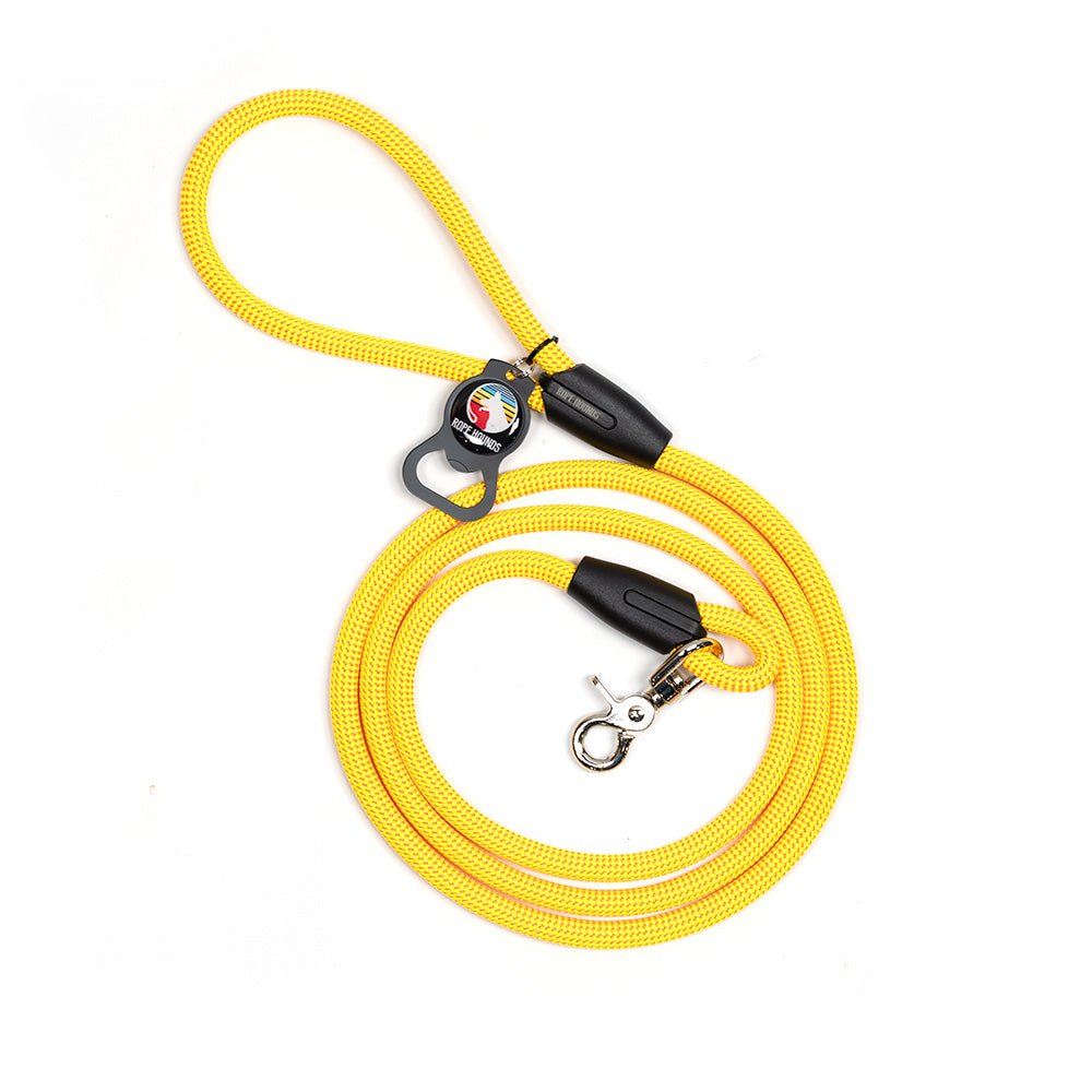 Classic Climbing Rope Dog Leashes - Greens/Yellows