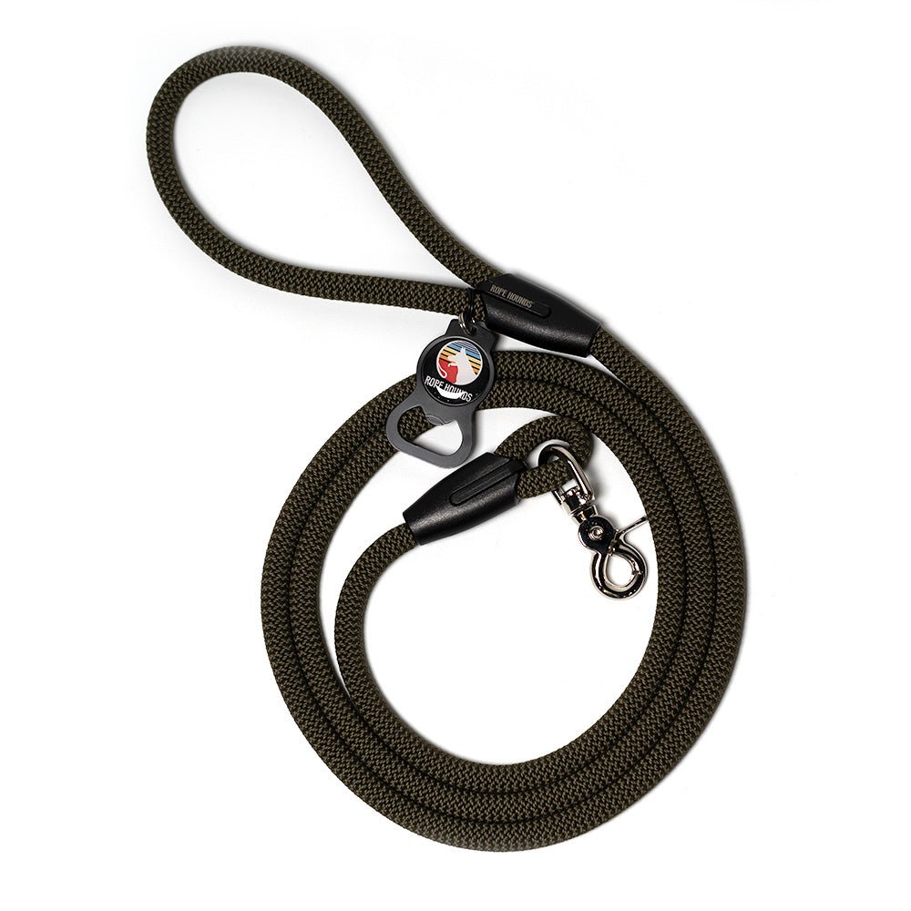 Classic Climbing Rope Dog Leashes - Greens/Yellows