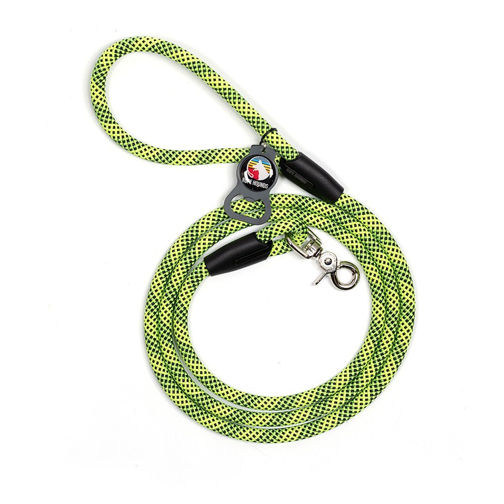 Classic Climbing Rope Dog Leashes - Greens/Yellows